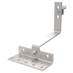 Concrete Tile Bracket with Rail Clamp Click System 125mm - Chrome