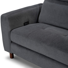 Milo 2 Seater Recliner Sofa Dark Grey