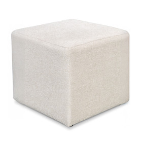 Square Linen Ottoman