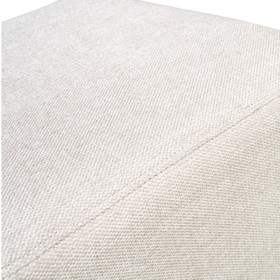 Square Linen Ottoman