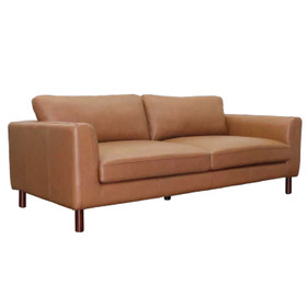Soren 3 Seater Sofa 2180mm Tan Leather