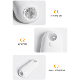 PIR Motion Sensor Light 2 in 1 - White