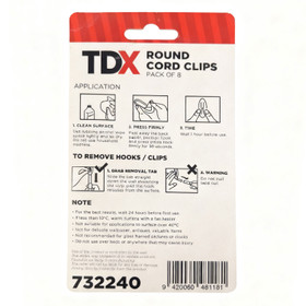 Round Cord Clips - Pack of 8