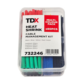 Heat Shrink Cable Management Kit Multicolour - Pack of 80