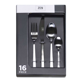 Cutlery Set Stainless Steel 16pcs - Black