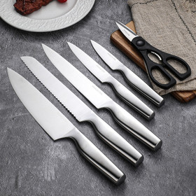 Kitchen Knife and Scissor Set - 6pcs