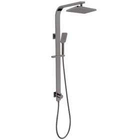 Element Rain Slide Shower Set Square - Brushed Gunmetal