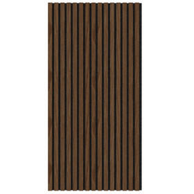 Acoustic Slat Wall Panels 1.44m² Cherry Wood  2x Panels - W 600mm x H 1200mm