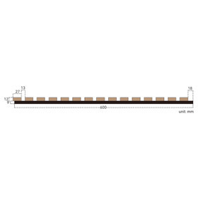 Acoustic Slat Wall Panels 1.44m² Cherry Wood  2x Panels - W 600mm x H 1200mm