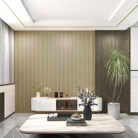 Acoustic Slat Wall Panels 3.6m² Natural Pine 2x Panels - W 600mm x H 3000mm