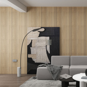 WPC Wall Panels 6.96m² Natural Oak 2x Panels - W 1200mm x H 2900mm