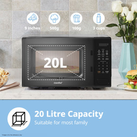 20L Digital Microwave - Black