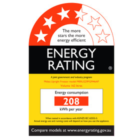 Midea 550mm Freezer 172L Brushed Stainless Steel 3.5 Star