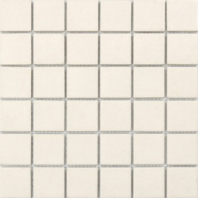 Porcelain Mosaic Tiles 306 x 306mm - 48mm x 36 (6x6) Cream