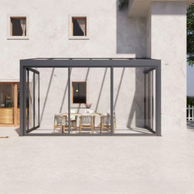 Aluminium Sunroom with Sliding Glass Doors - 4m x 2.8m