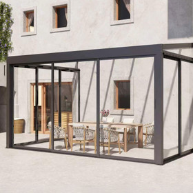 Aluminium Sunroom with Sliding Glass Doors - 4m x 2.8m