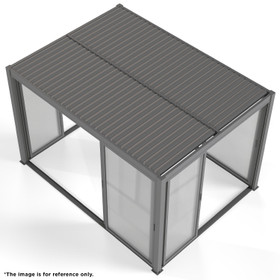 Sliding Glass Door 2.7 x 2.1m - Dark Grey