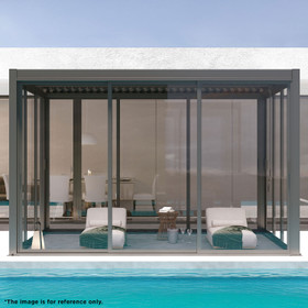 Sliding Glass Door 2.7 x 2.1m - Dark Grey
