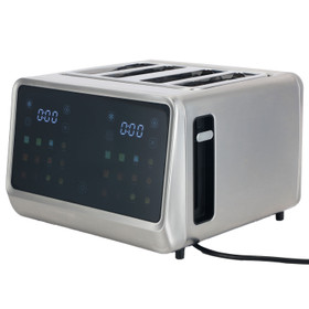 4-Slice Toaster with Digital Display - Black and SS