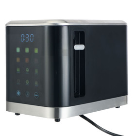 2-Slice Toaster with Digital Display - Black and SS