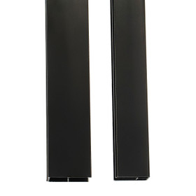 Fluted Curved Shower Screen 800 x 2000mm Matte Black - LHS