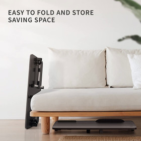 Adjustable Laptop Bed Table with Foldable Legs - Black