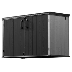 Outdoor Storage Shed 191x107x133cm - Grey and Black