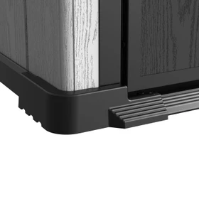 Outdoor Storage Shed 191x107x133cm - Grey and Black