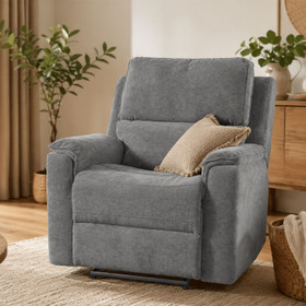 Arthur Recliner Lounge Suite Dark Grey - 3 Seater Sofa + 2 Armchairs