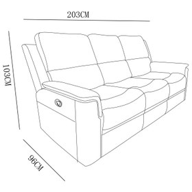 Arthur Recliner Lounge Suite Dark Grey - 3 Seater Sofa + 2 Armchairs