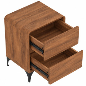Avery 2 Drawer Bedside Table 500mm x 650mm - Chestnut