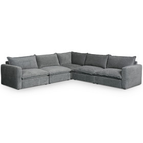 Brooks 5 Seater L-Shape Sofa 3320mm - Shadow