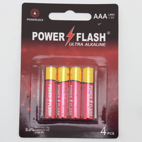 POWER FLASH AAA Ultra Alkaline Batteries Pack of 4