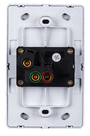 Slimline Single Power Point Black 10A - Vertical