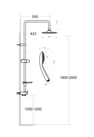 Vogue Storm Shower Tower - Chrome