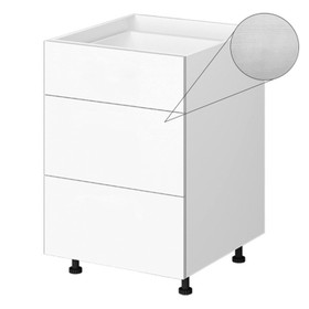 Kitchen Base Cabinet 3 Drawer 450mm Flat Pack - White Woodgrain Kitchen Base Cabinet 3 Drawer 450mm Flat Pack - White Woodgrain