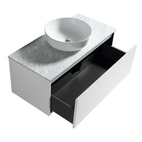 Vogue Hudson Wall Vanity with Artificial Marble Countertop 800mm