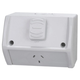 Single Outdoor Power Point 10A - Weatherproof