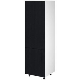 Kitchen Integrated Fridge Cabinet - Black Woodgrain