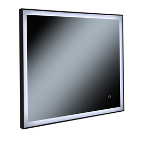 Vogue Black Frame LED Cool White Mirror 900 x 750mm