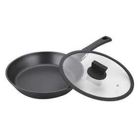 Zen Living - Cast Aluminium Round Frypan with Lid 28cm