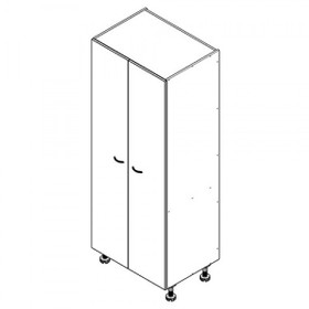 Rebon Kitchen Pantry Cabinet 2 Door 800mm White Painted Flat Pack