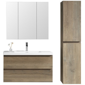 Soho Wall Vanity Forest Grain with Omega Top 900mm