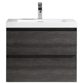 Vogue Soho Wall Vanity 600mm Espresso Stone with Omega Top