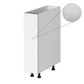 Kitchen Base Cabinet 1 Door 200mm Flat Pack - White Woodgrain