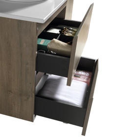 Vogue Soho Wall Vanity 600mm Forest Grain with Omega Top