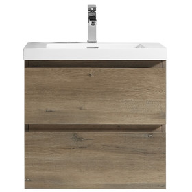 Vogue Soho Wall Vanity 600mm Forest Grain with Omega Top Vogue Soho Wall Vanity 600mm Forest Grain with Omega Top