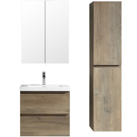 Vogue Soho Wall Vanity 600mm Forest Grain with Omega Top Vogue Soho Wall Vanity 600mm Forest Grain with Omega Top