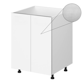 Kitchen Base Cabinet 2 Door 600mm Flat Pack - White Woodgrain Kitchen Base Cabinet 2 Door 600mm Flat Pack - White Woodgrain