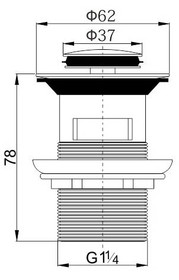 Easy Clean Basket Pop-up Vanity Waste 32mm With Overflow Chrome Plated